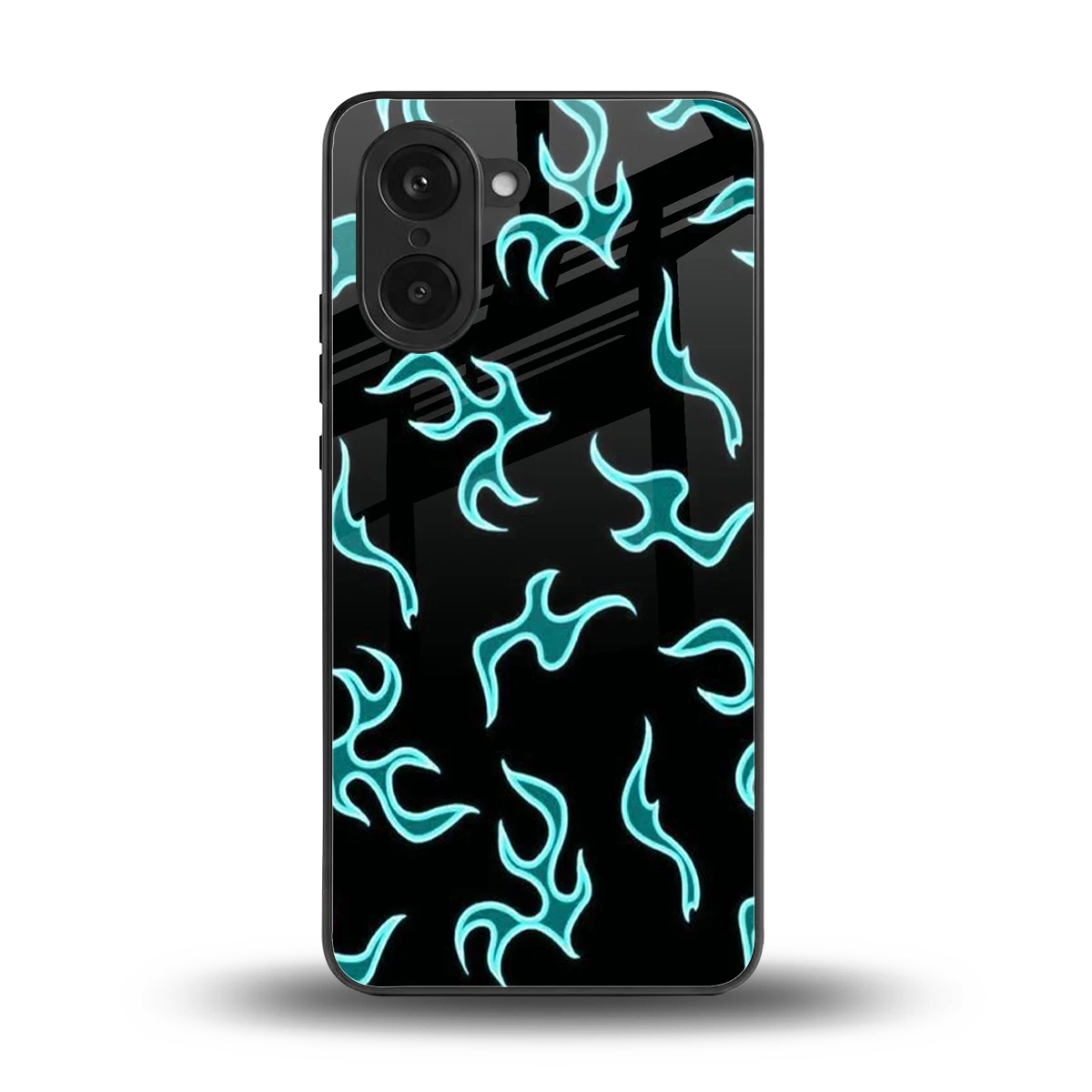 Lil Flames Black Blue back phone cover | glass case for oneplus nord ce5 5g