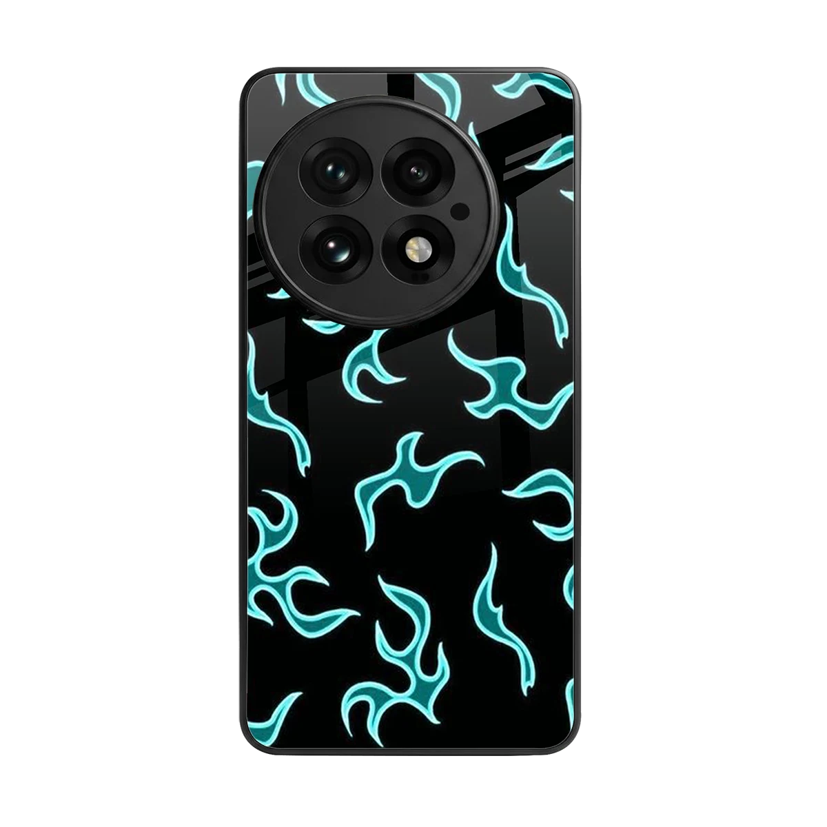 Lil Flames Black Blue back phone cover | glass case for oneplus 13
