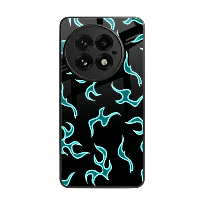 Lil Flames Black Blue back phone cover | glass case for oneplus 13