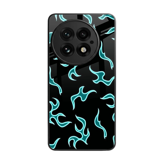 Lil Flames Black Blue back phone cover | glass case for oneplus 13