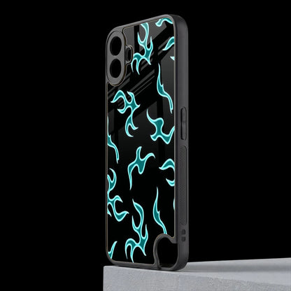 Lil Flames Black Blue cmf nothing phone 1 mobile cover | shockproof glass phone case