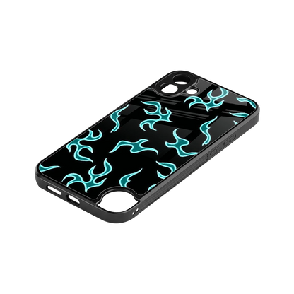 Lil Flames Black Blue stylish phone case for cmf nothing phone 1 | glossy glass and slim fit