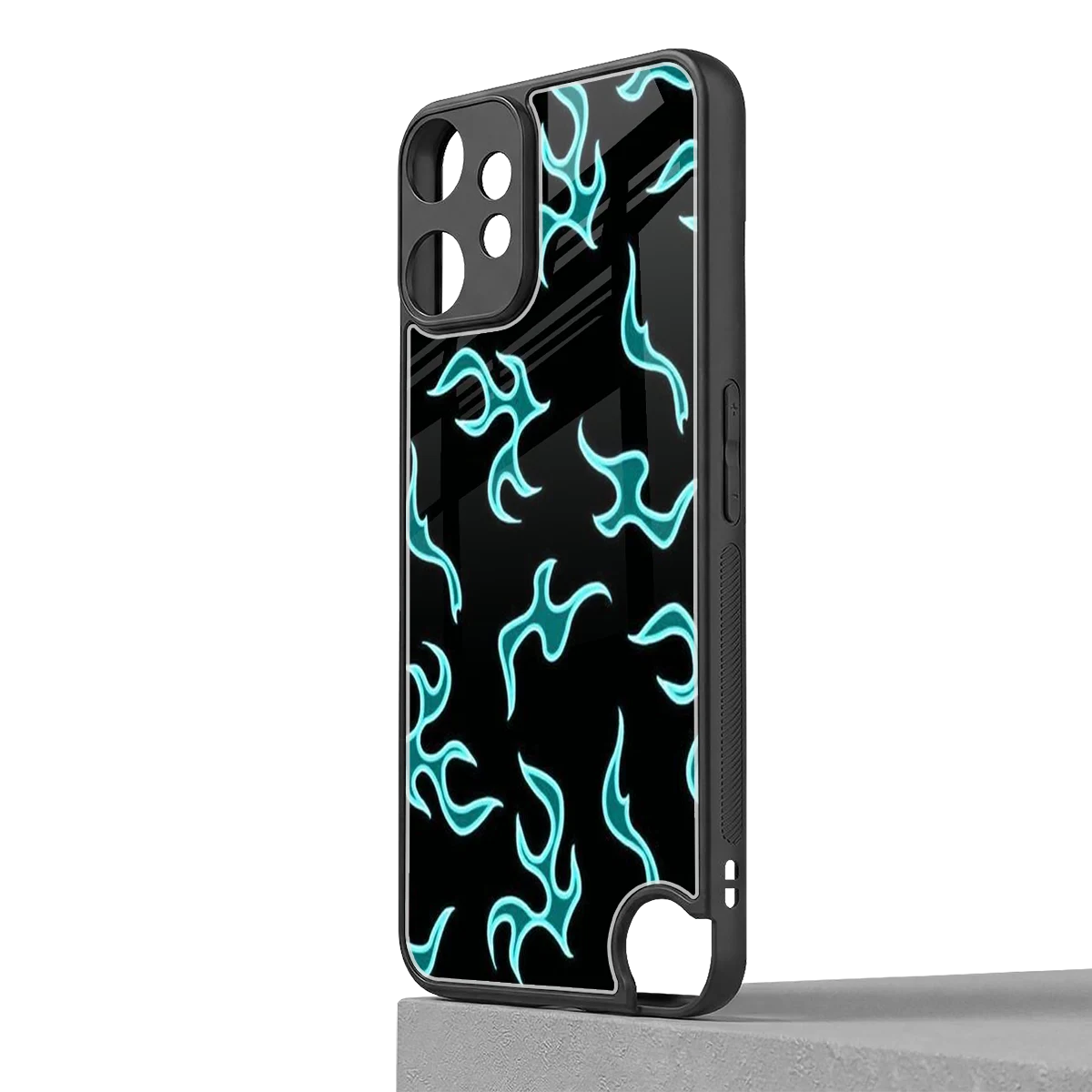 Lil Flames Black Blue cmf nothing phone 2 pro mobile cover | shockproof glass phone case