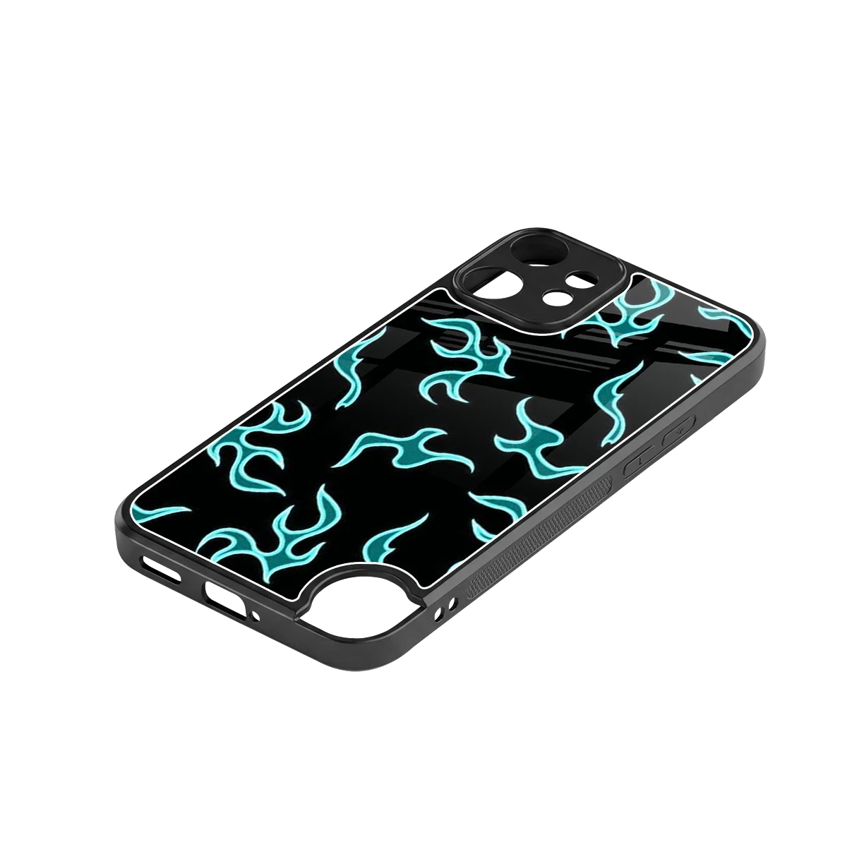 Lil Flames Black Blue stylish phone case for cmf nothing phone 2 pro | glossy glass and slim fit