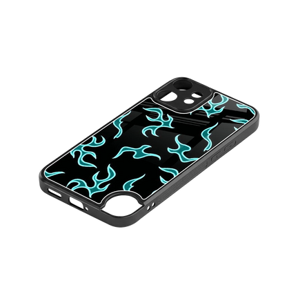 Lil Flames Black Blue stylish phone case for cmf nothing phone 2 pro | glossy glass and slim fit