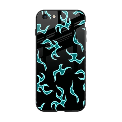 Lil Flames Black Blue back phone cover | glass case for iphone 6s