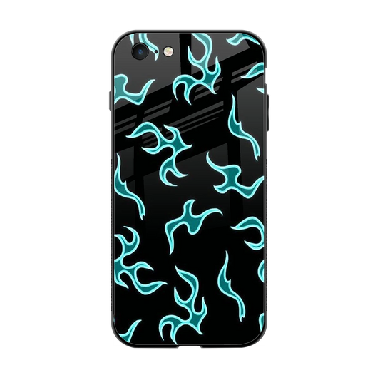 Lil Flames Black Blue back phone cover | glass case for iphone 6s