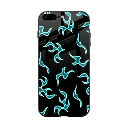 Lil Flames Black Blue back phone cover | glass case for iphone 8 plus