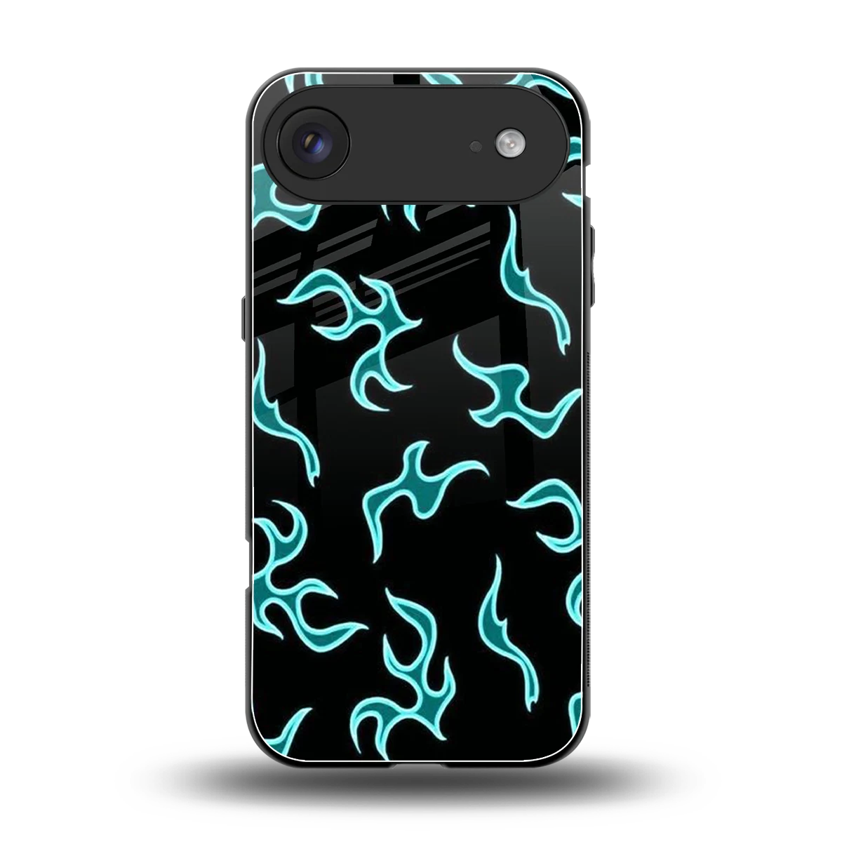 Lil Flames Black Blue back phone cover | glass case for iphone air