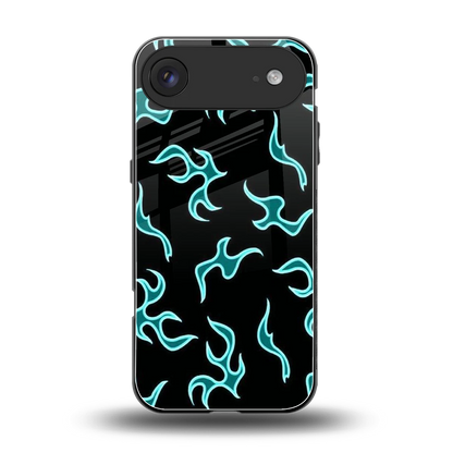 Lil Flames Black Blue back phone cover | glass case for iphone air