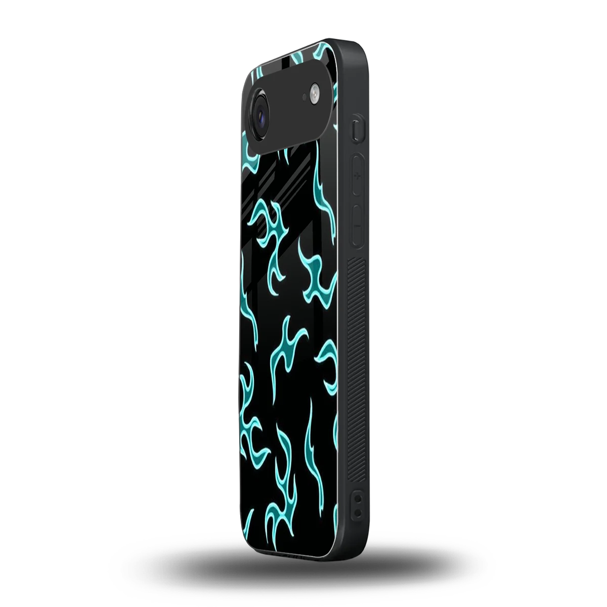 Lil Flames Black Blue iphone air mobile cover | shockproof glass phone case