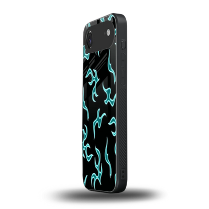 Lil Flames Black Blue iphone air mobile cover | shockproof glass phone case
