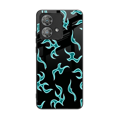 Lil Flames Black Blue back phone cover | glass case for motorola edge 40 neo 5g