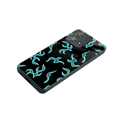 Lil Flames Black Blue stylish phone case for motorola edge 40 neo 5g | glossy glass and slim fit