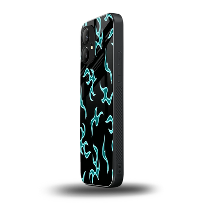 Lil Flames Black Blue nothing phone 1 mobile cover | shockproof glass phone case