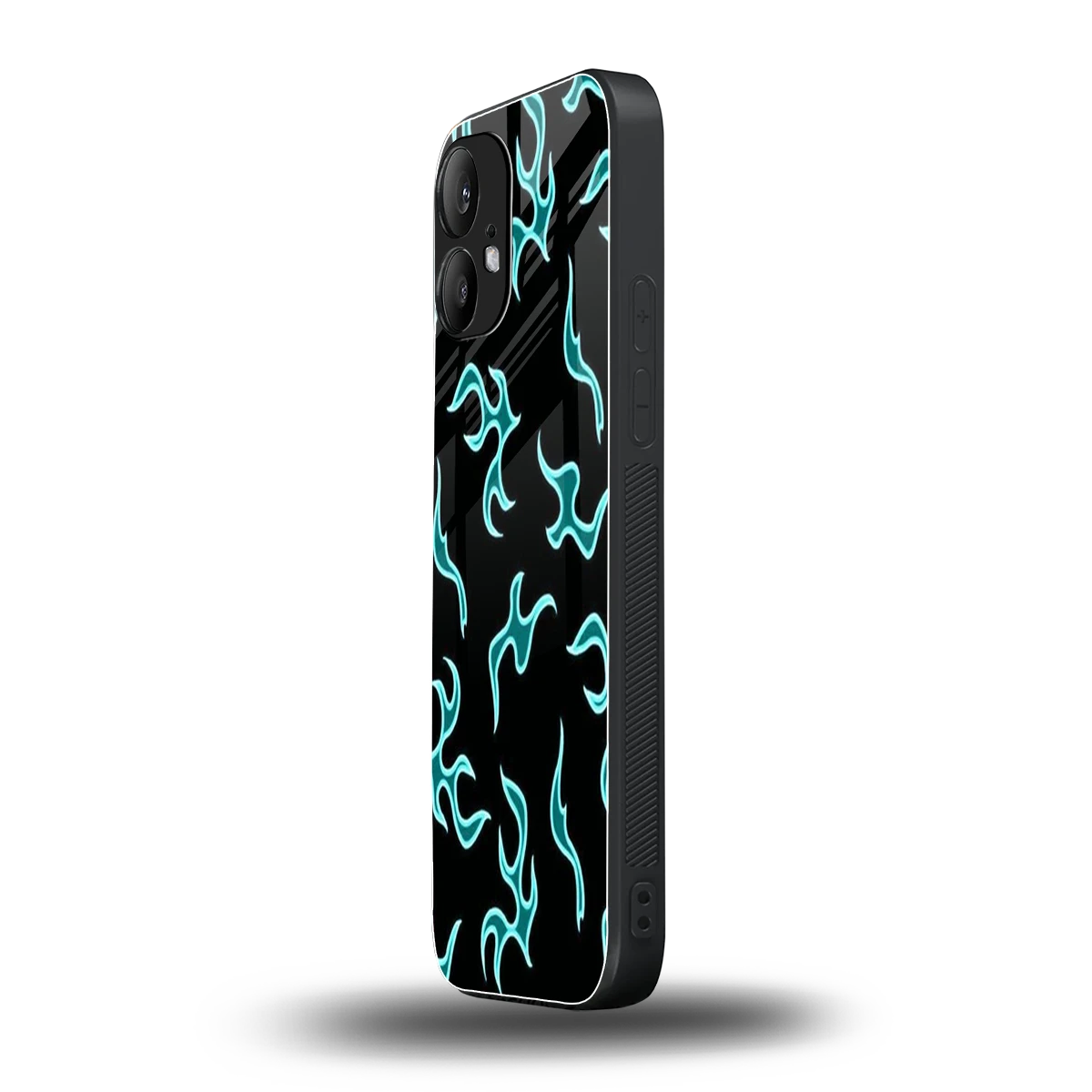 Lil Flames Black Blue nothing phone 2 mobile cover | shockproof glass phone case