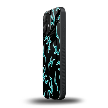 Lil Flames Black Blue nothing phone 2 mobile cover | shockproof glass phone case