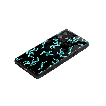 Lil Flames Black Blue stylish phone case for nothing phone 2 | glossy glass and slim fit