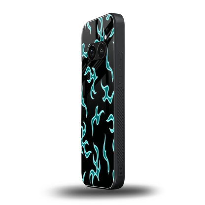Lil Flames Black Blue nothing phone 2a mobile cover | shockproof glass phone case