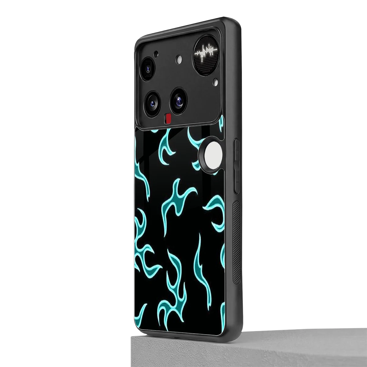 Lil Flames Black Blue nothing phone 3 mobile cover | shockproof glass phone case