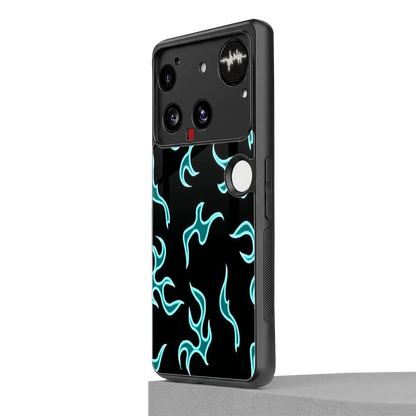 Lil Flames Black Blue nothing phone 3 mobile cover | shockproof glass phone case