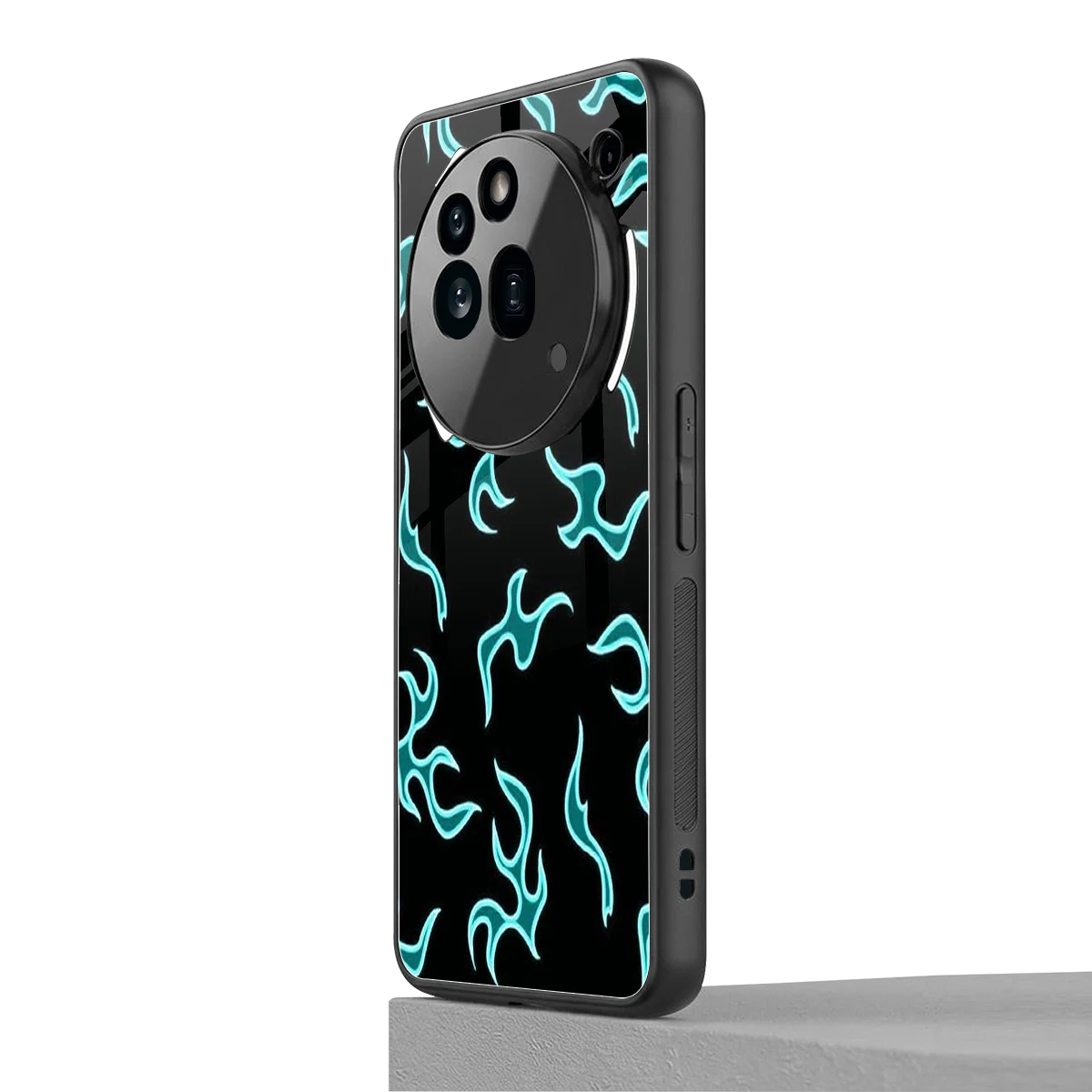 Lil Flames Black Blue nothing phone 3a pro mobile cover | shockproof glass phone case
