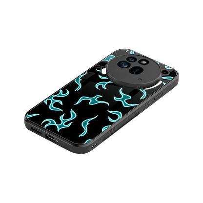 Lil Flames Black Blue stylish phone case for nothing phone 3a pro | glossy glass and slim fit