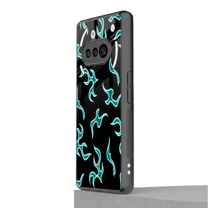 Lil Flames Black Blue nothing phone 3a mobile cover | shockproof glass phone case