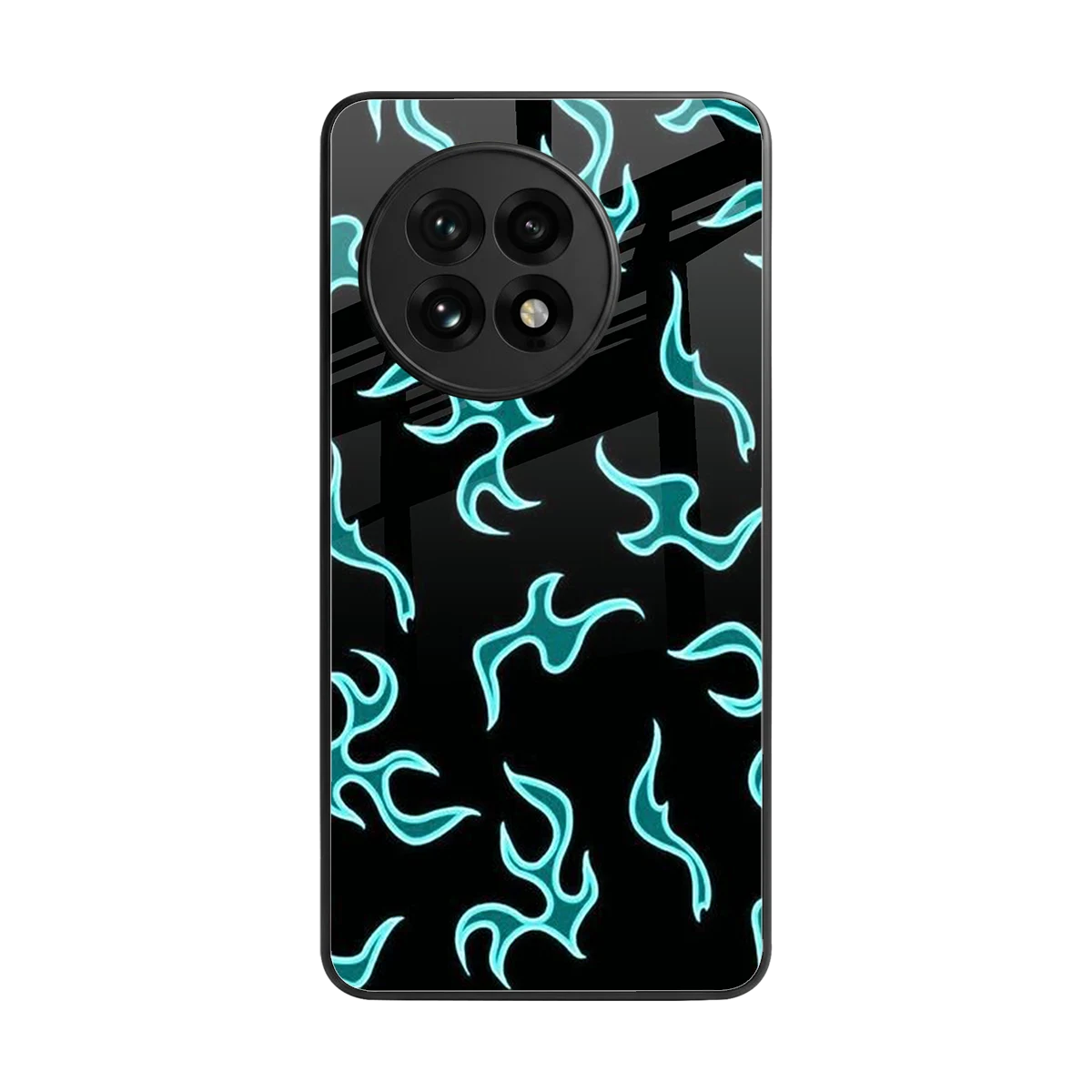 Lil Flames Black Blue back phone cover | glass case for oneplus 13r