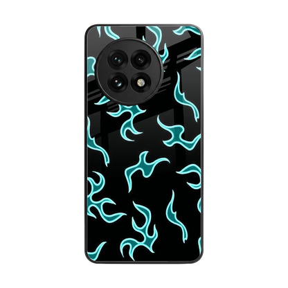 Lil Flames Black Blue back phone cover | glass case for oneplus 13r