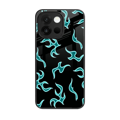 Lil Flames Black Blue back phone cover | glass case for oneplus 13s
