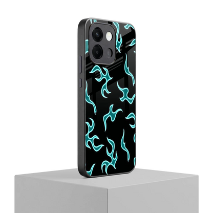 Lil Flames Black Blue oneplus 13s mobile cover | shockproof glass phone case