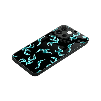 Lil Flames Black Blue stylish phone case for oneplus 13s | glossy glass and slim fit