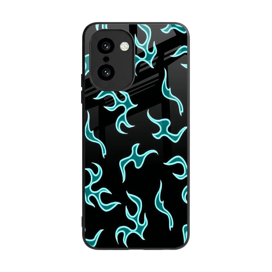 Lil Flames Black Blue back phone cover | glass case for oneplus 15r
