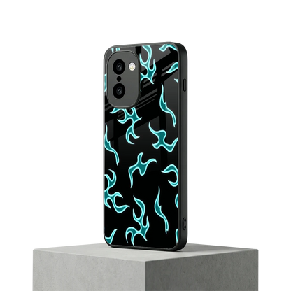 Lil Flames Black Blue oneplus 15r mobile cover | shockproof glass phone case