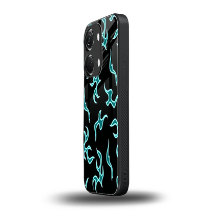 Lil Flames Black Blue oneplus nord 3 mobile cover | shockproof glass phone case