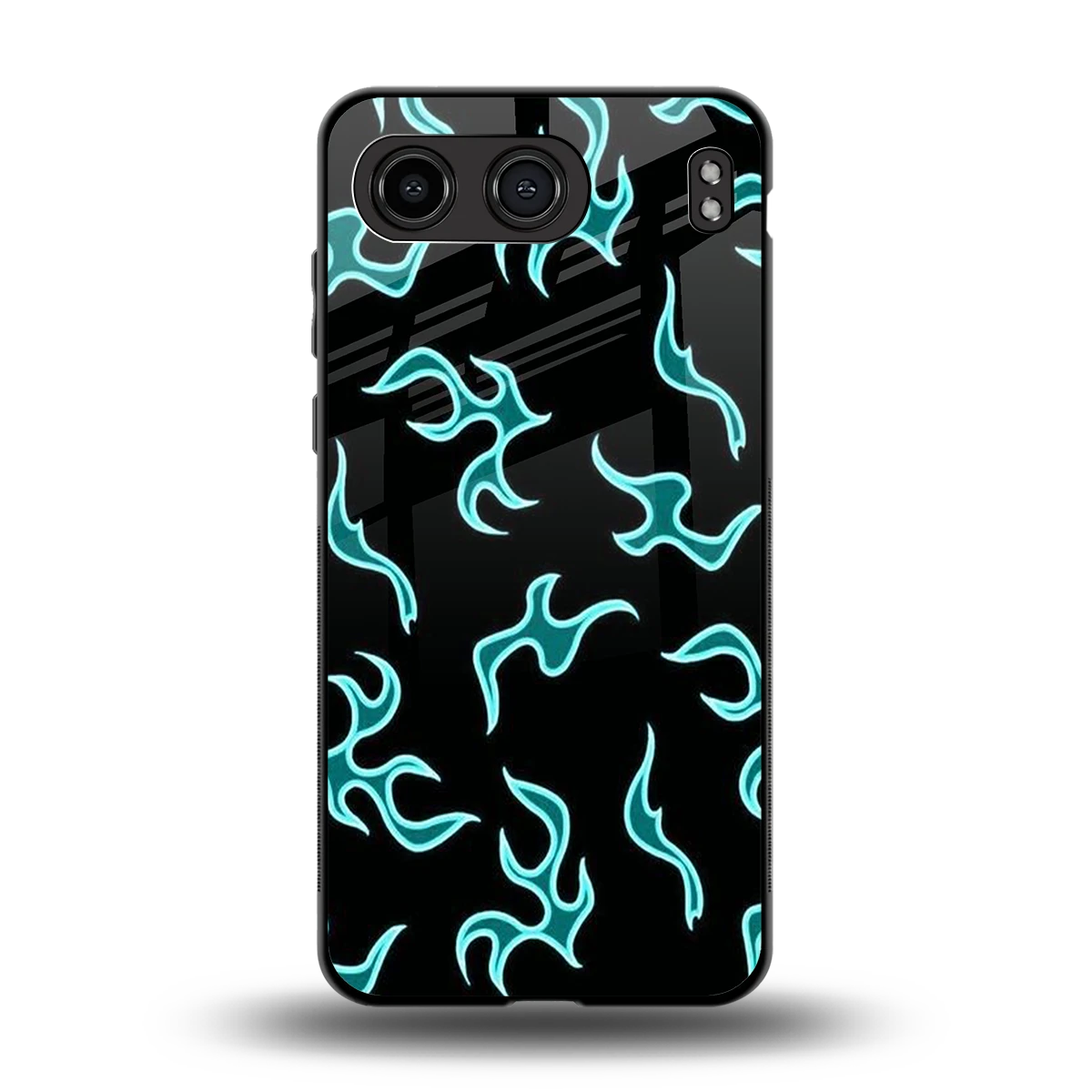 Lil Flames Black Blue back phone cover | glass case for oneplus nord 4