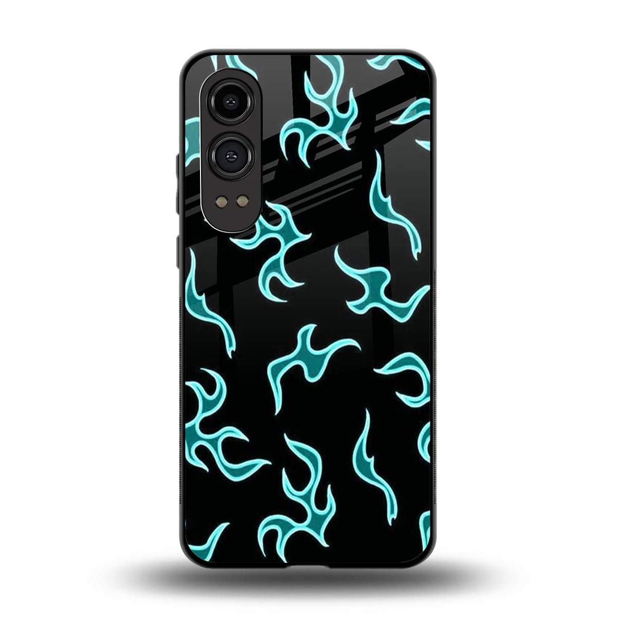 Lil Flames Black Blue back phone cover | glass case for oneplus nord ce 4 lite