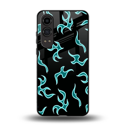 Lil Flames Black Blue back phone cover | glass case for oneplus nord ce 4 lite