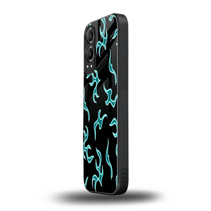 Lil Flames Black Blue oneplus nord ce 4 lite mobile cover | shockproof glass phone case