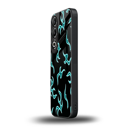Lil Flames Black Blue oneplus nord ce 4 mobile cover | shockproof glass phone case