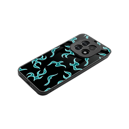 Lil Flames Black Blue stylish phone case for oppo f29 5g | glossy glass and slim fit