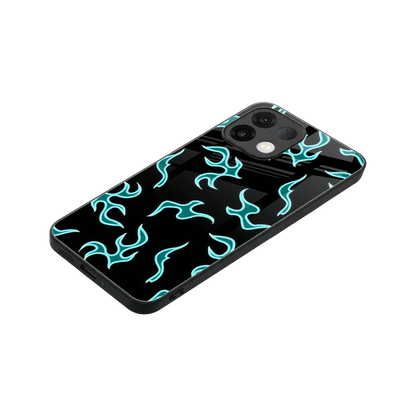 Lil Flames Black Blue stylish phone case for oppo k13 5g | glossy glass and slim fit