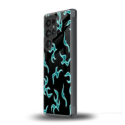 Lil Flames Black Blue samsung galaxy s26 ultra mobile cover | shockproof glass phone case