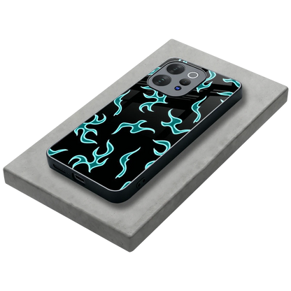 Lil Flames Black Blue stylish phone case for vivo v70 elite | glossy glass and slim fit