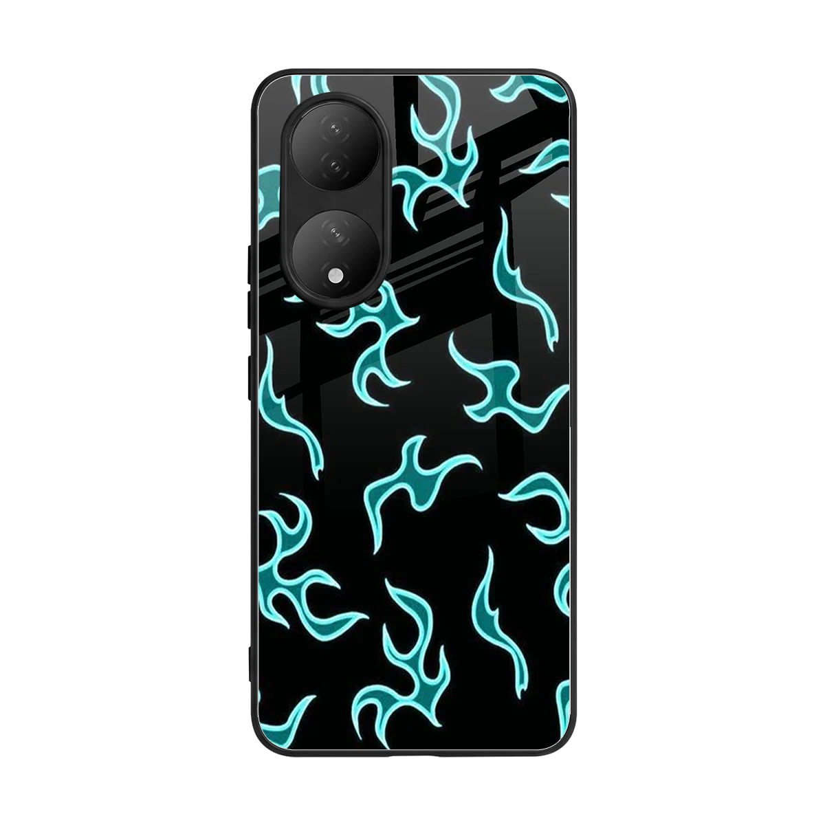 Lil Flames Black Blue back phone cover | glass case for Vivo-y100