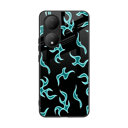 Lil Flames Black Blue back phone cover | glass case for Vivo-y100