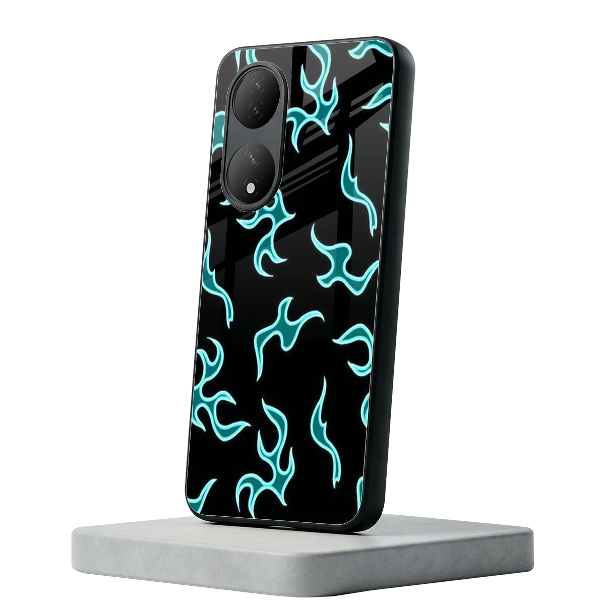 Lil Flames Black Blue Vivo-y100 mobile cover | shockproof glass phone case
