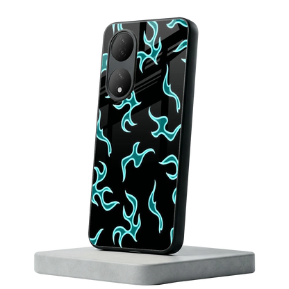 Lil Flames Black Blue Vivo-y100 mobile cover | shockproof glass phone case