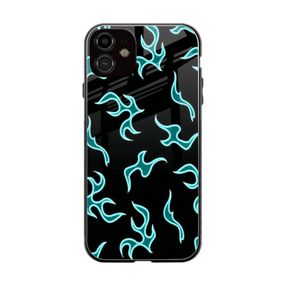 Lil Flames Black Blue back phone cover | glass case for iphone 12